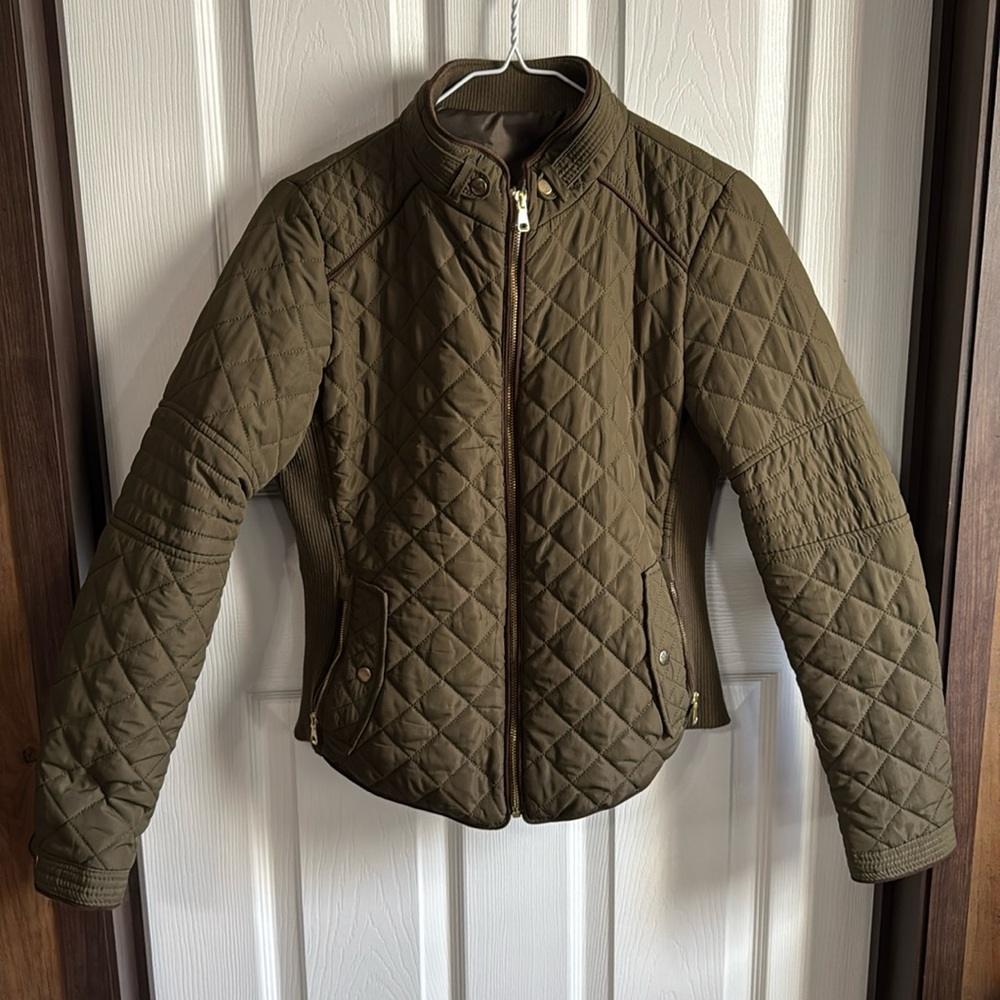 Olympia quilted jacket - dark green/olive
